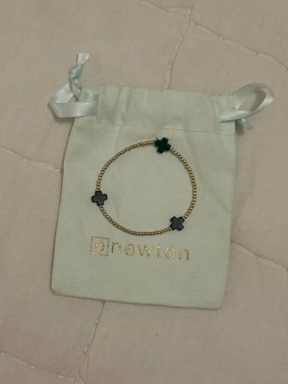 Enewton Signature Cross Bracelet in Black